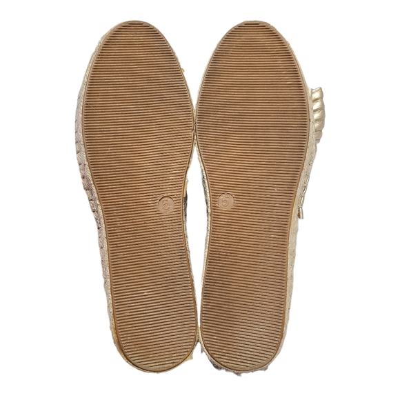 ASOS Jade Knotted Espadrille Platform Sandals Gold - Picture 7 of 7